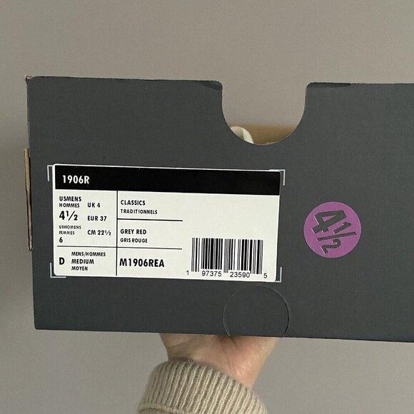 New Balance Gray Red 1906R Sneakers - 6US, New In Box! - Picture 8 of 10